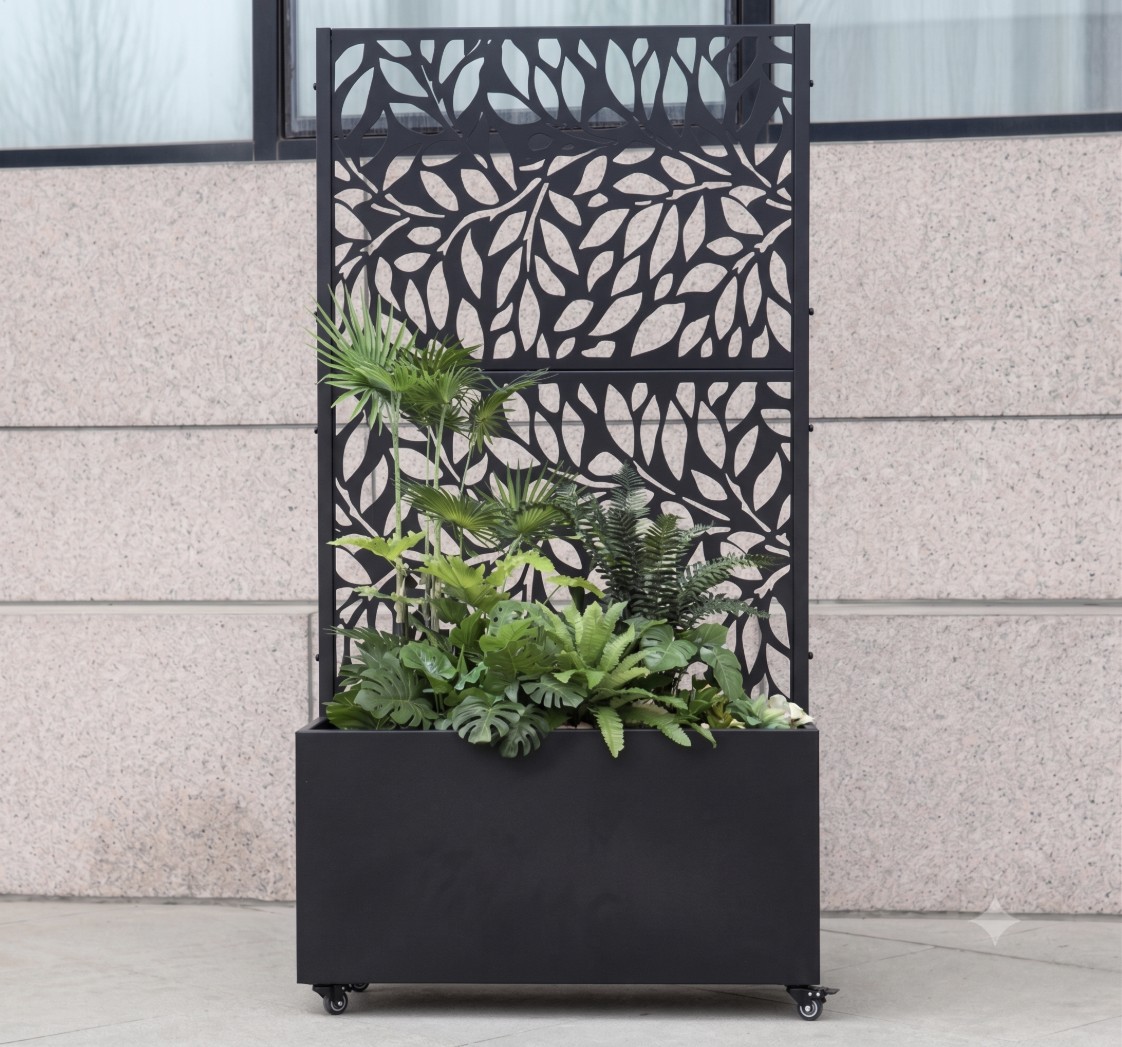 Jardinière grillagée